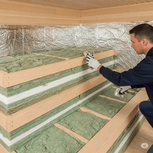 Sauna izolasyonu, sauna buhar bariyeri, ısı yalıtımı sauna, nem yalıtımı sauna, sauna yalıtım malzemeleri, alüminyum folyo sauna, taş yünü sauna, cam yünü sauna, sauna sızdırmazlık, ısı kaybı önleme sauna, sauna yalıtım panelleri, buhar kesici sauna, yoğuşma önleyici sauna, sauna yalıtım bandı, ısıya dayanıklı izolasyon, neme dayanıklı izolasyon, sauna enerji verimliliği, sauna duvar yalıtımı, sauna tavan yalıtımı, sauna zemin yalıtımı, sauna yalıtım teknikleri, sauna yalıtım uygulaması, sauna projelendirme, sauna yapımı, kaliteli sauna izolasyonu, sauna konforu, sauna güvenliği, sauna iç sıcaklık, sauna uzun ömürlülüğü, sauna nem kontrolü