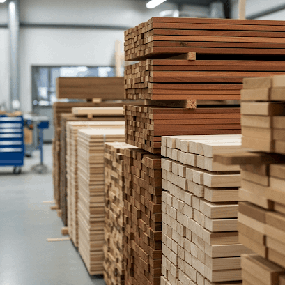 Geleneksel ve modern tasarıma sahip bir saunanın iç mekânında kullanılan farklı ağaç türleri